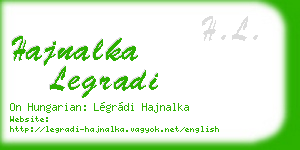 hajnalka legradi business card